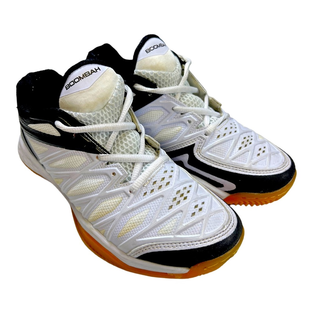 Boombah tennis shoes size 7 youth black white athletic sneaker low top